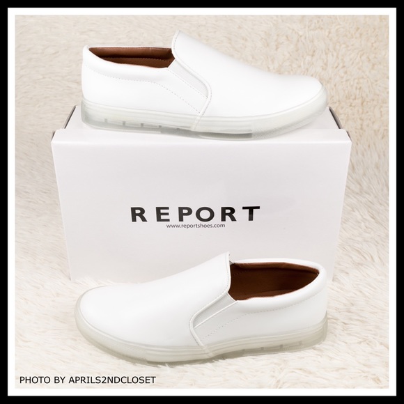 WHITE PLATFORM SLIP ON LOW TOPS SNEAKERS A2C - Picture 7 of 8